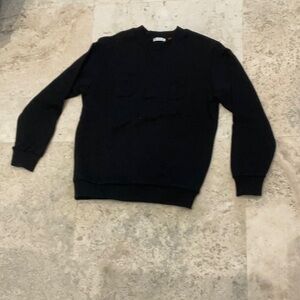 D&G Black Crewneck Sweater Timeless Knit Design